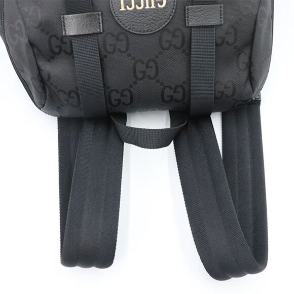 Gucci GG Pattern Black Nylon Rucksack Backpack